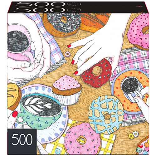 2-Pack of 500-Piece Jigsaw Puzzles, Dreaming Girl and Coffee Time | Gifts for Mom Mom Gifts for Adults and Kids Ages 8+