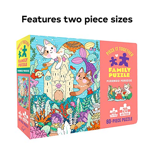 Chronicle Books Piece It Together Family Puzzle: Purrmaid Paradise, 1 EA