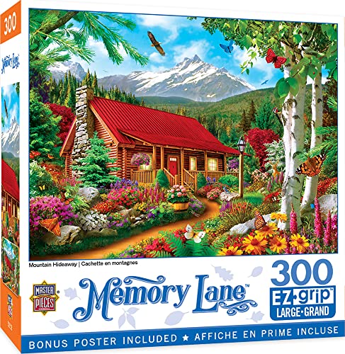 MasterPieces 300 Piece EZ Grip Jigsaw Puzzle - Mountain Hideaway - 18'x24'