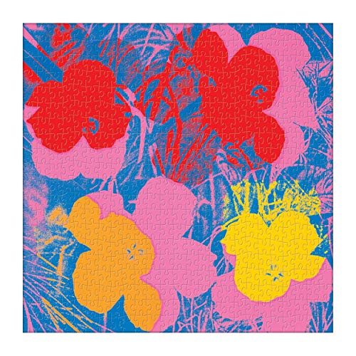 Galison Andy Warhol 500 Piece Jigsaw Puzzle with Flowers, Andy Warhol Art Foil Jigsaw Puzzle with Vibrant Flowers – Fun Indoor Activity, Multicolor (0735357838)