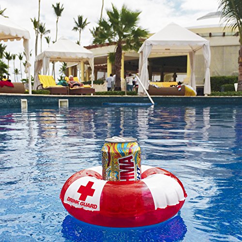 GoFloats Inflatable Pool and Hot Tub Drink Holders (3 Pack) (Choose - Unicorn, Flamingo, Palm Tree and More)