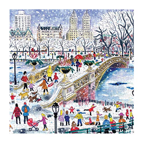 Galison 500 Piece Michael Storrings Bow Bridge in Central Park Jigsaw Puzzle for Adults and Families, New York City Puzzle with Central Park Scenery