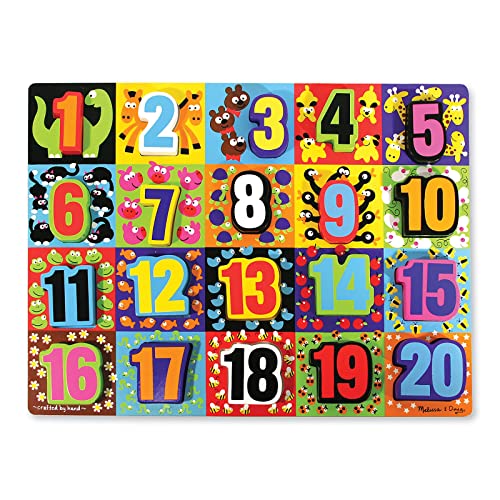 Melissa and Doug Jumbo Numbers Wooden Chunky Puzzle (20 pcs)