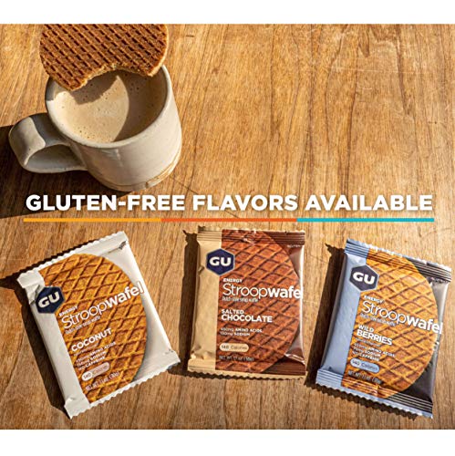 GU Energy Stroopwafel, Gluten Free, Wild Berry Sports Nutrition Waffle, 16 Count