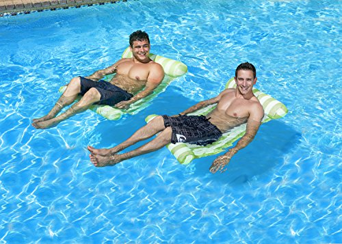 Poolmaster Swimming Pool Water Hammock Inflatable Chair Float Lounge (Green)