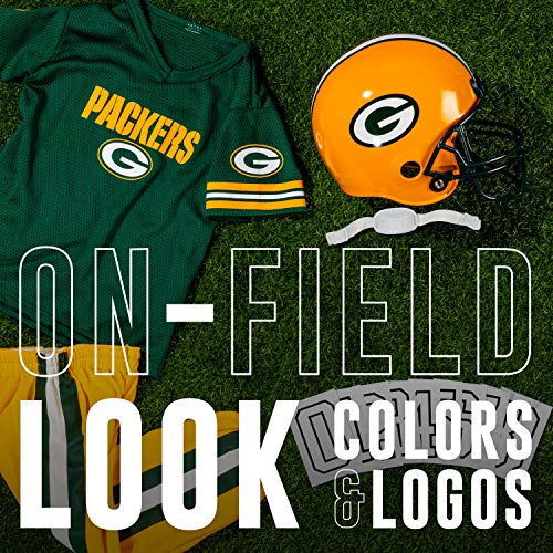 Franklin Sports Green Bay Packers Kids Football Uniform Set - NFL Youth Football Costume for Boys and Girls - Set Includes Helmet, Jersey and Pants - Medium