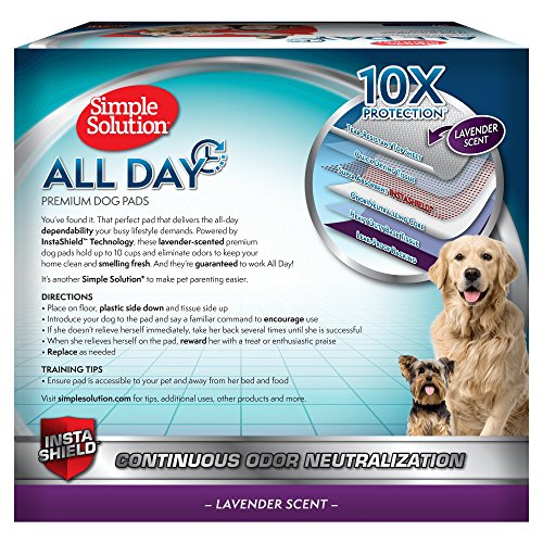 Simple Solution 6-Layer All Day Premium Dog Pads, 23 x 24, Lavender Scent, 50 pads