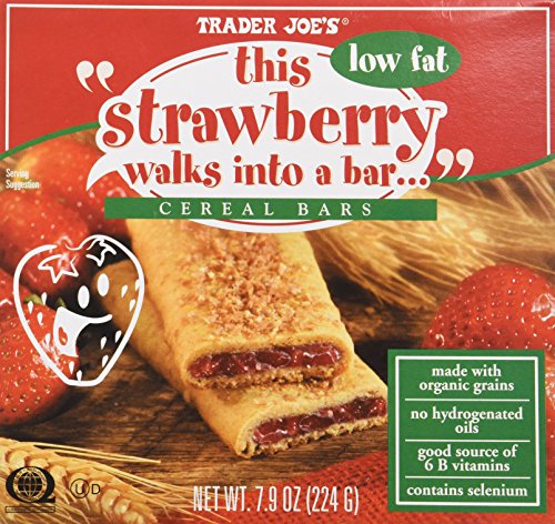 Trader Joe's This Strawberry Walks Into a Bar Cereal Bars (Low Fat) 1 Box Con...