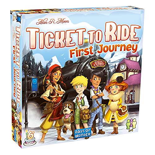 Ticket to Ride Europe First Journey Board Game | Strategy Game | Train Adventure Game | Fun Family Game for Kids and Adults | Ages 6+ | 2-4 Players | Avg. Playtime 15-30 Mins | Made by Days of Wonder
