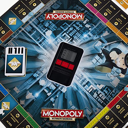 Monopoly Ultimate Banking Edition Board Game for Families and Kids Ages 8 and Up, Electronic Banking Unit (Amazon Exclusive)