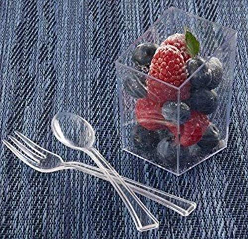 Lillian Tablesettings Plastic Party Forks, Full Size, Clear