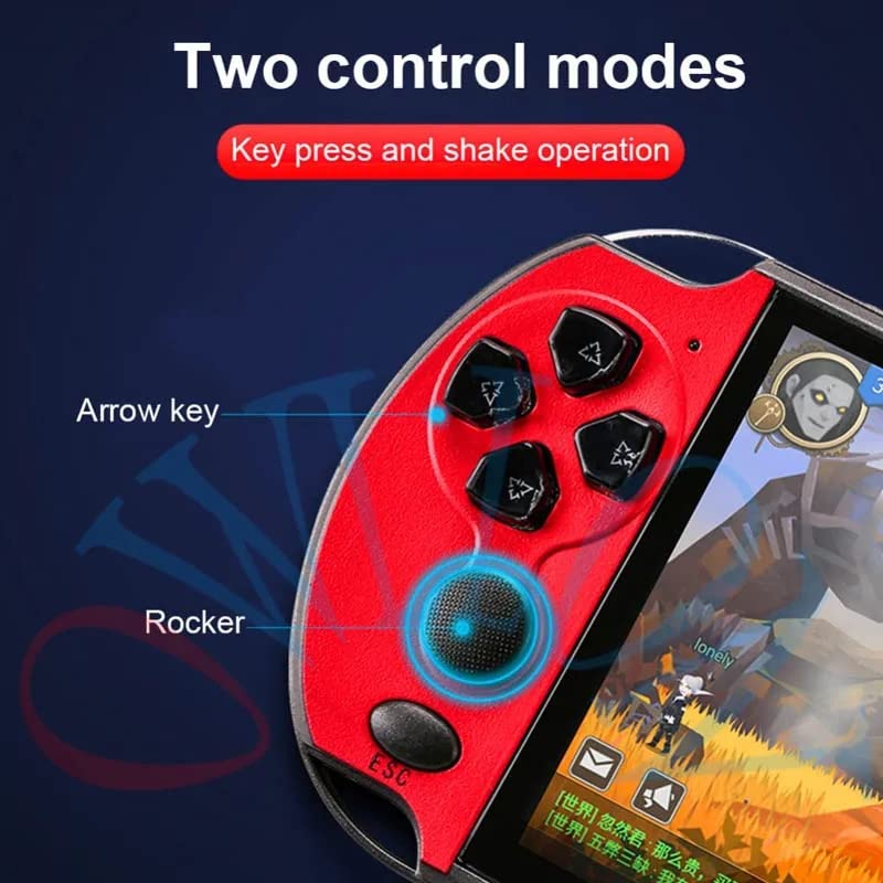 Zelbuck X7 Plus 5.1 Inch HD Screen Mini Portable Video Game Console Handheld Dual Mode Game Player Built in Thousands of Games For PSP/ Support Two Players