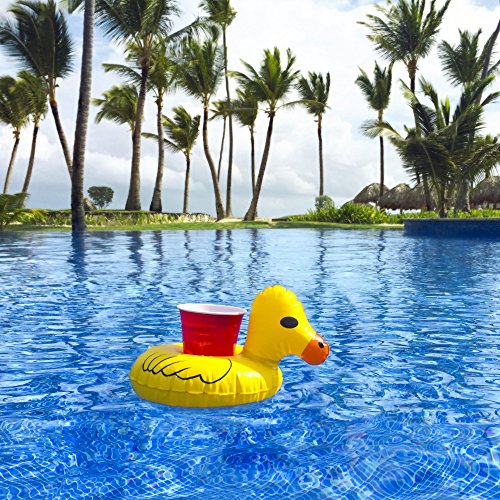 Go Floats Inflatable Pool and Hot Tub Drink Holders (3 Pack) (Choose - Unicorn, Flamingo, Palm Tree and More)