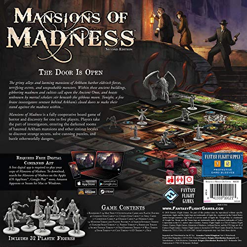Mansions of Madness 2nd Edition Board Game (BASE GAME) | Horror Game | Mystery Board Game for Teens and Adults | Ages 14 and up | 1-5 Players | Average Playtime 2-3 hrs | Made by Fantasy Flight Games