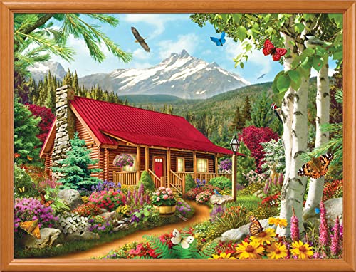 MasterPieces 300 Piece EZ Grip Jigsaw Puzzle - Mountain Hideaway - 18'x24'