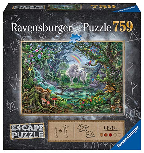 Ravensburger Escape: The Unicorn 759 Piece Large Format Jigsaw Puzzle for Adults – Every Piece is Unique, Softclick Technology Means Pieces Fit Together Perfectly