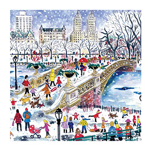 Galison 500 Piece Michael Storrings Bow Bridge in Central Park Jigsaw Puzzle for Adults and Families, New York City Puzzle with Central Park Scenery
