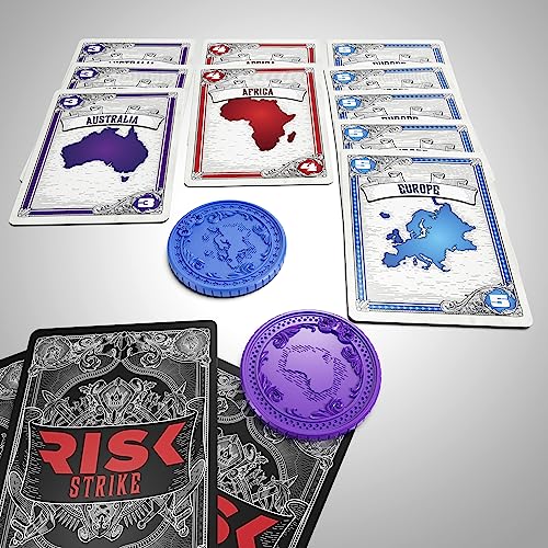 Hasbro Gaming Risk Strike Cards and Dice Game for Adults, Teens, and Kids Ages 10+, Quick-Playing Strategy Card Game for 2-5 Players, 20 Min. Average, Family Games