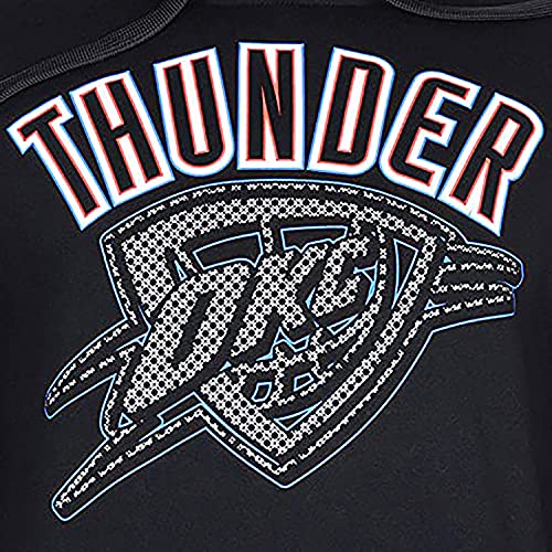 NBA Oklahoma City Thunder Men's Fleece Hoodie Pullover Sweatshirt Primo Metallic, Medium, Black