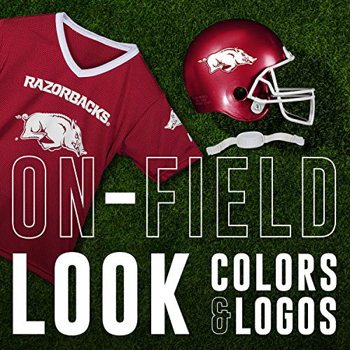 Franklin Sports Arkansas Razorbacks Kids College Football Uniform Set - NCAA Youth Football Uniform Costume - Helmet, Jersey, Chinstrap Set - Kids 5-9