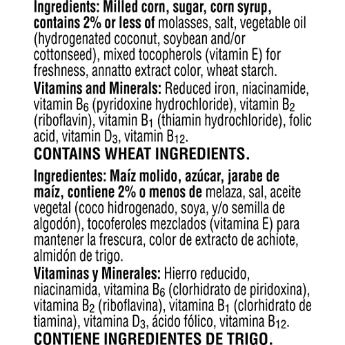 Corn Pops Cold Breakfast Cereal, 8 Vitamins and Minerals, Kids Snacks, Large Size, Original, 8.1lb Case (10 Boxes)