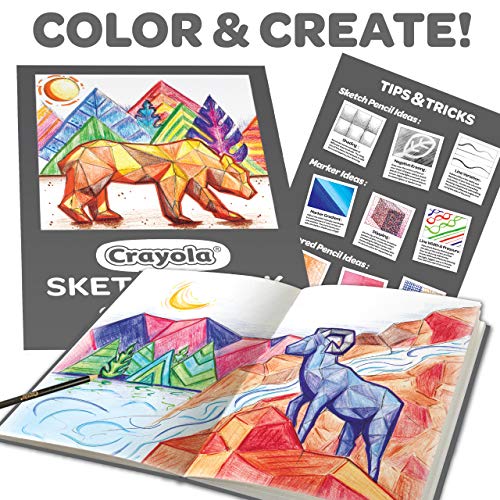 Crayola Sketch and Color (70pcs), Art Kit for Kids, Includes Coloring Kit, Art Case and Sketch Book, Gifts for Kids Ages 8+