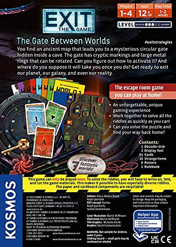 Exit: The Gate Between Worlds | Exit: The Game - A Kosmos Game | Family-Friendly, Card-Based at-Home Escape Room Experience for 1 to 4 Players, Ages 12+