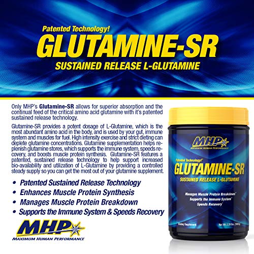 Maximum Human Performance, Glutamine SR, Immune Heatlh, Muscle Recovery, Support Muscle Mass, Speed Recovery, 160 Servings, 2.2 Pound (Pack of 1)