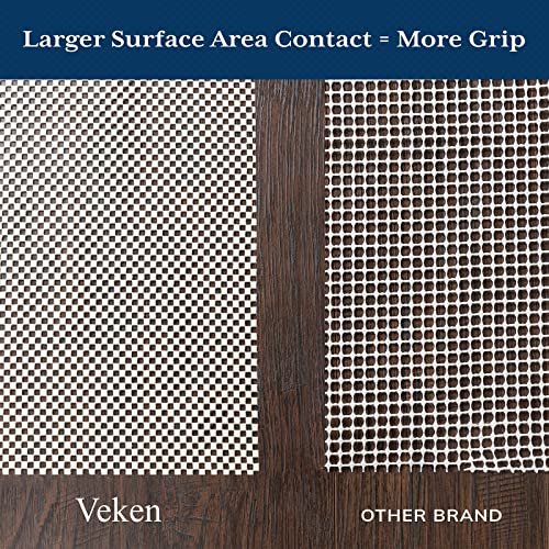Veken Non Slip Rug Pad Gripper 8 x 10 Feet Extra Thick Pads for Any Hard Surface Floors, Keep Your Rugs Safe and in Place, Under Carpet Anti Skid Mat