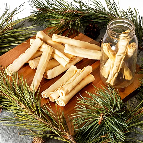 Pet Factory 100% Made in USA Beefhide 5' Chip Rolls Dog Chew Treats - Natural Flavor, 22 Count/1 Pack