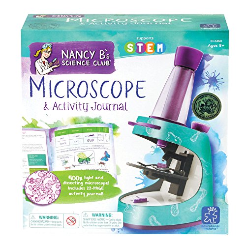 Educational Insights Nancy B's Science Club Microscope for Kids, Microscope Kit, Gift for Boys and Girls, Ages 8-12