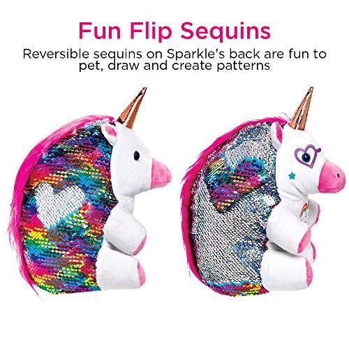 Creativity for Kids Sequin Pets Stuffed Animal - Sparkles The Unicorn Plush Toy