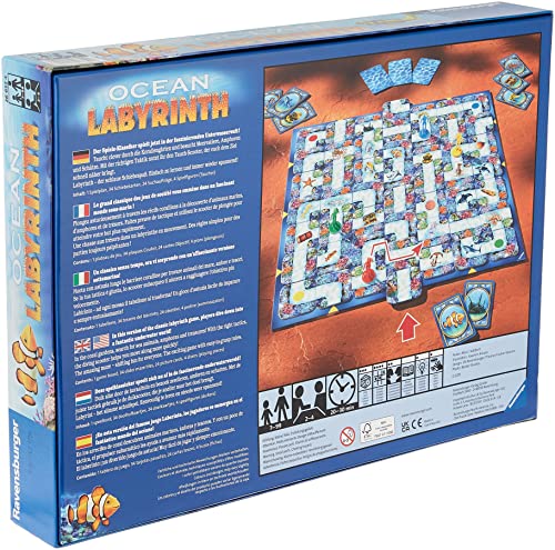 Ravensburger Ocean Labyrinth Family Board Game for Kids and Adults Ages 7 and Up - So Easy to Learn and Play with Great Replay Value