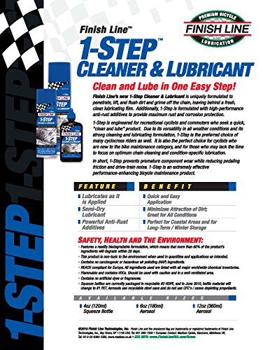 Finish Line 1-Step Cleaner and Lubricant, 8-Ounce