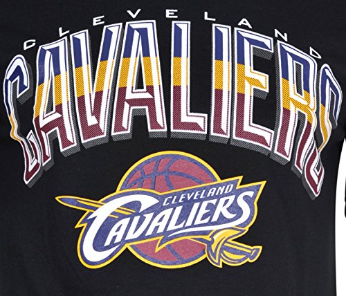 Ultra Game -NBA Cleveland Cavaliers Mens Arched Plexi Short Sleeve Tee Shirt, Black, Medium