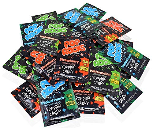 Pop Rocks Popping Mixed Candy Gift Box - 24 Count Total - Strawberry, Watermelon and Tropical Punch - Taste the Explosion - Care Package for Family, Friends, Kids and more