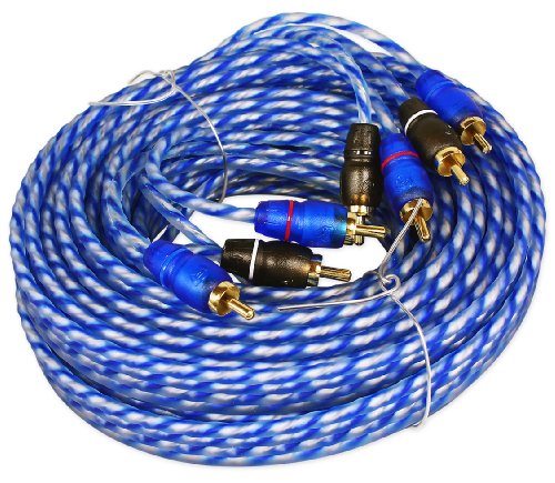 Rockville RTR204 20 Foot 4 Channel Twisted Pair RCA Cable Split Pin, 100% Copper