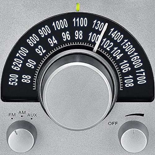 Sangean WR-15SR AM/FM Table Top Wooden Radio (Silver)