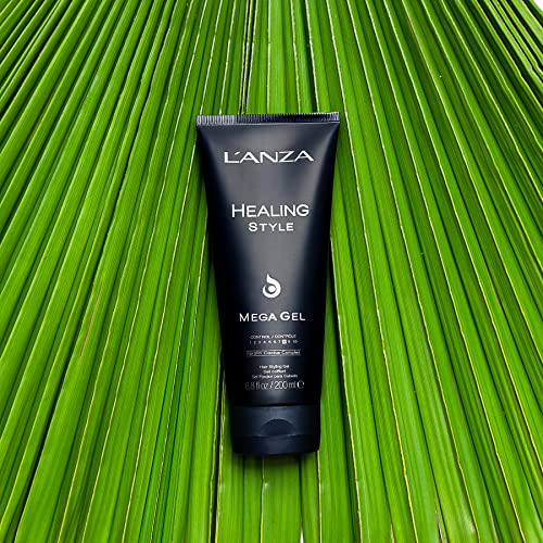 L'ANZA Healing Style Mega Gel with Strong Hold Effect, Nourishes and Refreshes the Hair While Styling, With Keratin, Alcohol-free Formula, and UV Rays Protection to Prevent Damage (6.8 Fl Oz)