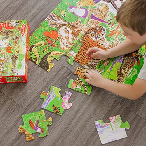 Melissa and Doug Rainforest Floor Puzzle (48 pcs, 2 x 3 feet) - Kids Animal Puzzles, Rainforest Animals, Large Floor Puzzles For Preschoolers And Kids Ages 3+