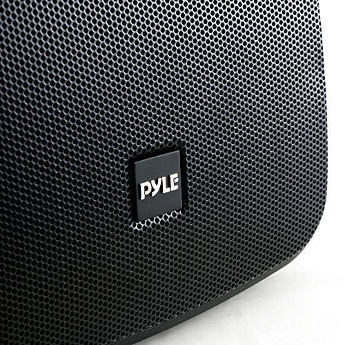 Pyle Outdoor Waterproof Wireless Bluetooth Speaker - 5.25 Inch Pair 2-Way Weatherproof Wall/Ceiling Mounted Dual Speakers w/Heavy Duty Grill, Universal Mount, Patio, Indoor Use PDWR54BTB (Black)