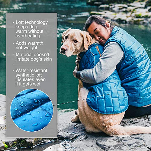 Kurgo Loft Dog Jacket - Reversible Fleece Winter Coat - Cold Weather Protection - Wear With Harness Or Additional Layers - Reflective Accents, Leash Access, Water Resistant - Chili Red/Charcoal, S