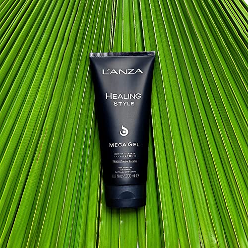 L'ANZA Healing Style Mega Gel with Strong Hold Effect, Nourishes and Refreshes the Hair While Styling, With Keratin, Alcohol-free Formula, and UV Rays Protection to Prevent Damage (6.8 Fl Oz)