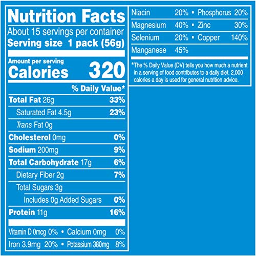 Planters Cashew Super Tube Nuts (2oz Bag, Pack of 15)