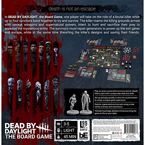 Dead by Daylight The Board Game | Horror Game with Miniatures | Survival Strategy Game for Adults and Teens | Ages 17+ | 3-5 Players | Average Playtime 30-60 Minutes | Made by Level 99 Games