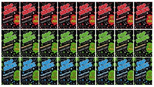 Pop Rocks Popping Mixed Candy Gift Box - 24 Count Total - Strawberry, Watermelon and Tropical Punch - Taste the Explosion - Care Package for Family, Friends, Kids and more