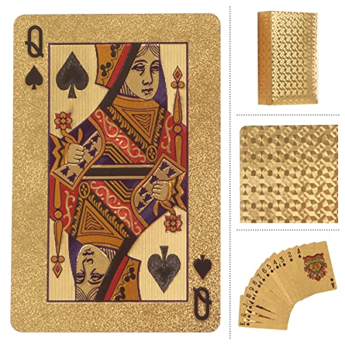 Waterproof Playing Cards – 4-Pack of Metallic Card Decks – Durable, PET Certified, and Scratch-Resistant Poker Cards by Trademark Games