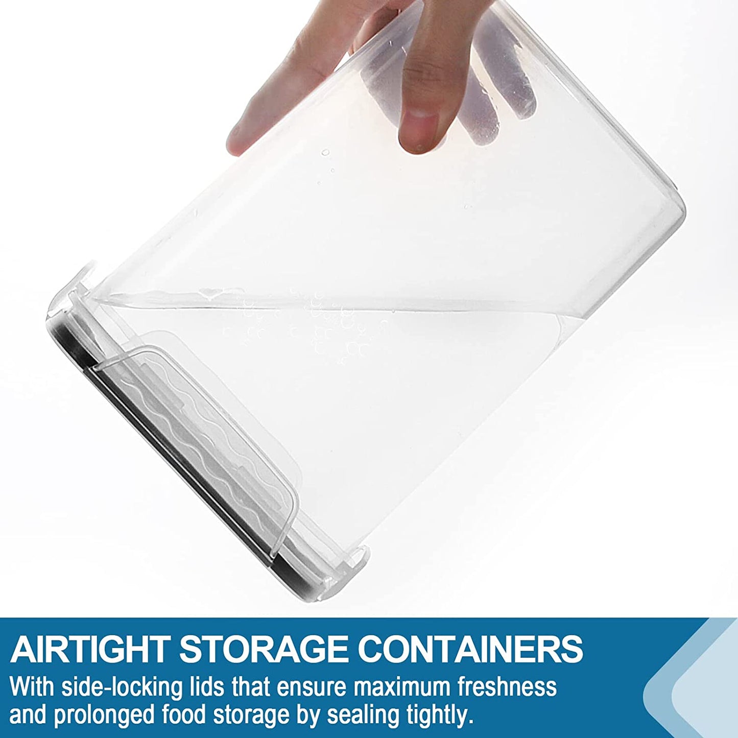 VERONES Large Tall Airtight Food Storage Containers, 10 PACK Plastic Airtight Kitchen and Pantry Organization, Ideal for Flour and Sugar - BPA-Free Plastic Canisters with Labels