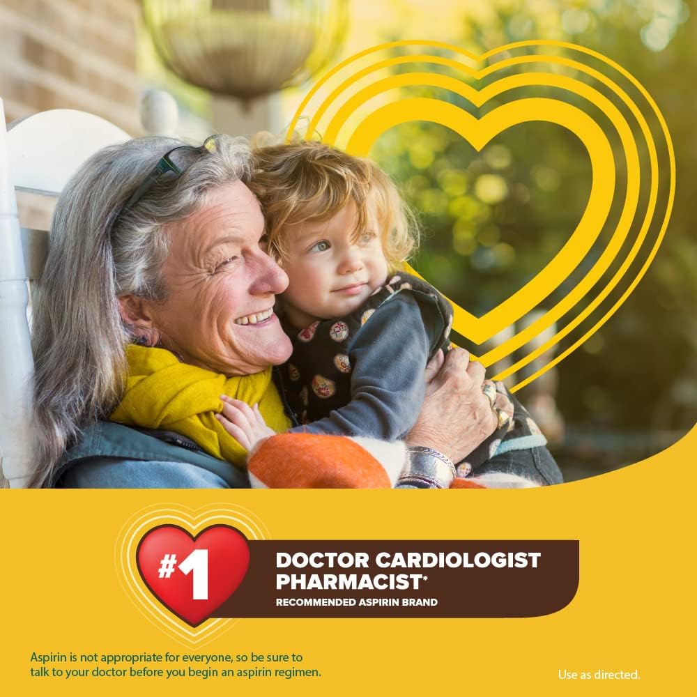 Aspirin Regimen Bayer 81mg Enteric Coated Tablets | Pain Reliever | 300 Count