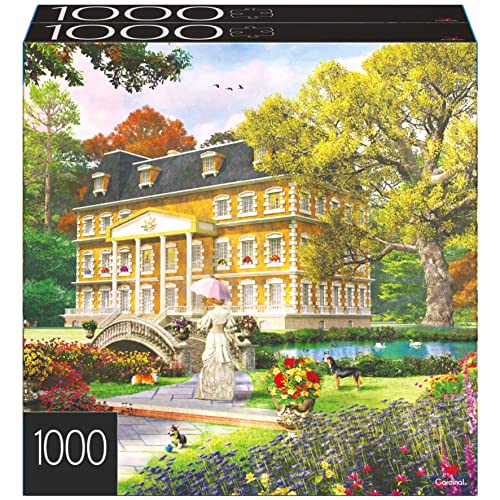 2-Pack of 1000-Piece Jigsaw Puzzles, Pine Cabin and Summer Estate Gifts for Mom for Adults and Kids Ages 8+, Amazon Exclusive